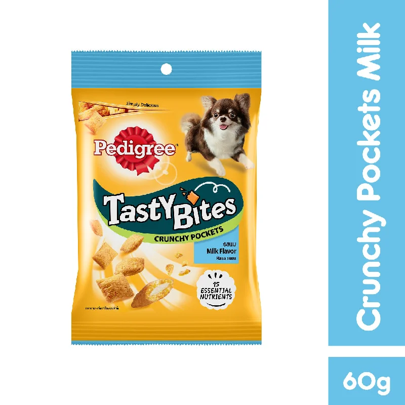 - Dog food for pregnancy and lactationPEDIGREE® Tasty Bites Dog Treat Adult Crunchy Pockets Milk