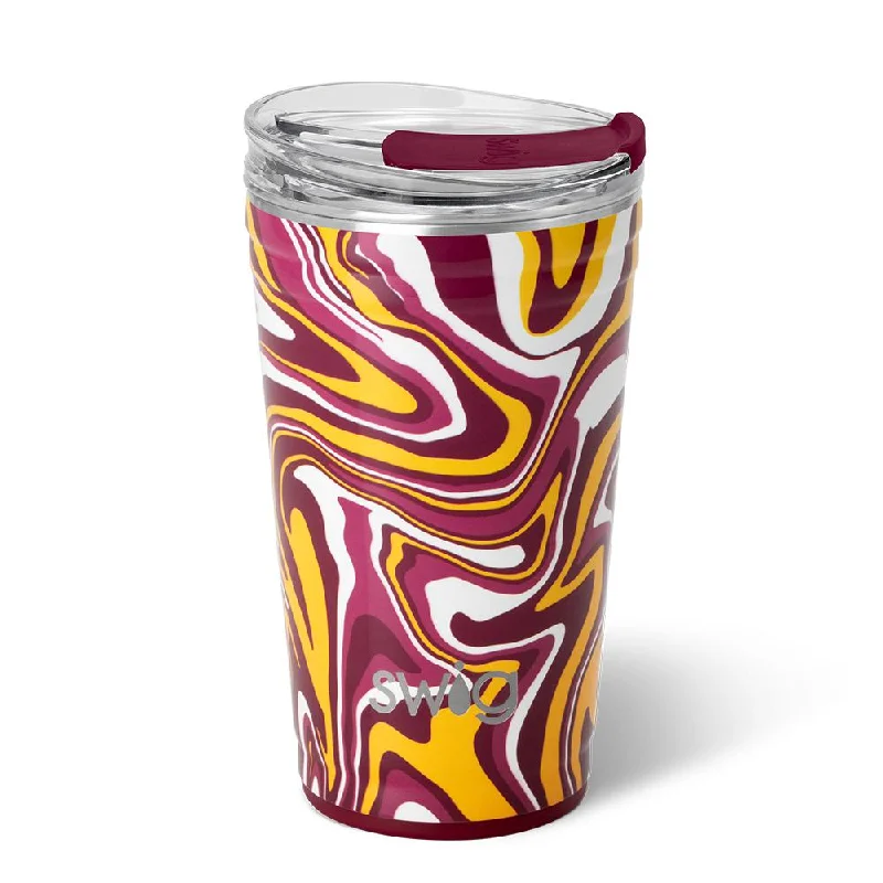 Fanzone Maroon + Yellow Party Cup 24oz