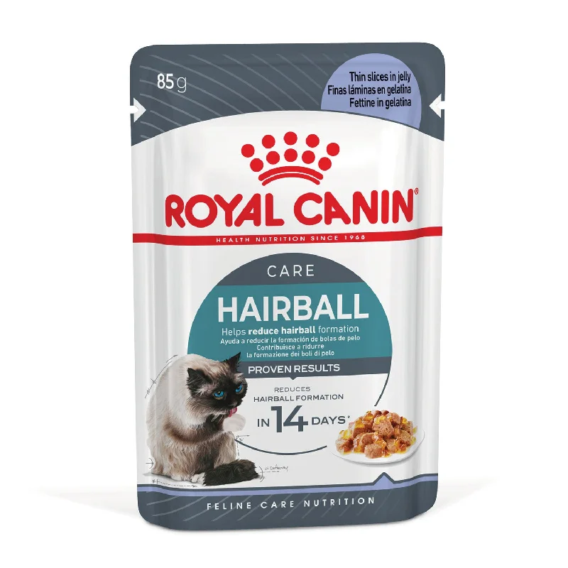    - Cat food for immune system support  Royal Canin Hairball Care Jelly Adult Wet Cat Food Pouches
